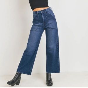 Just Black Denim - The Patch Pocket Wide Leg